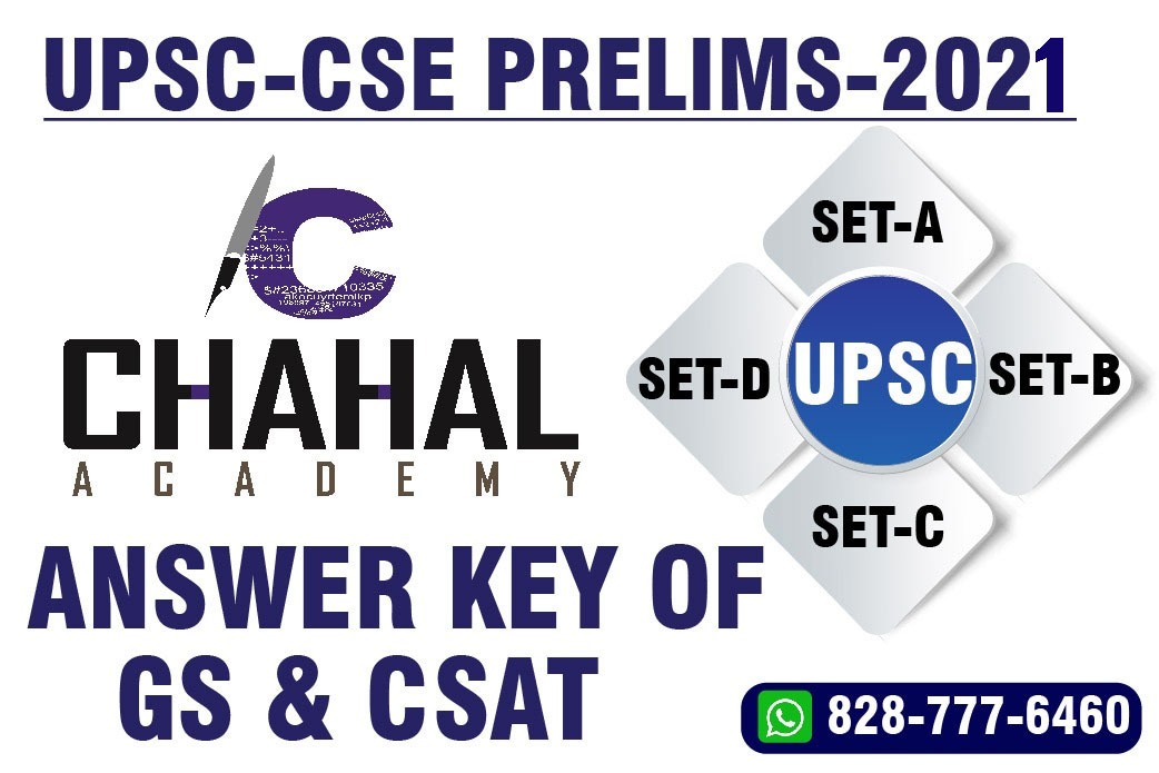 UPSC Prelims Answer Key 2021 UPSC Prelims 2021 Answer Key for GS SET A