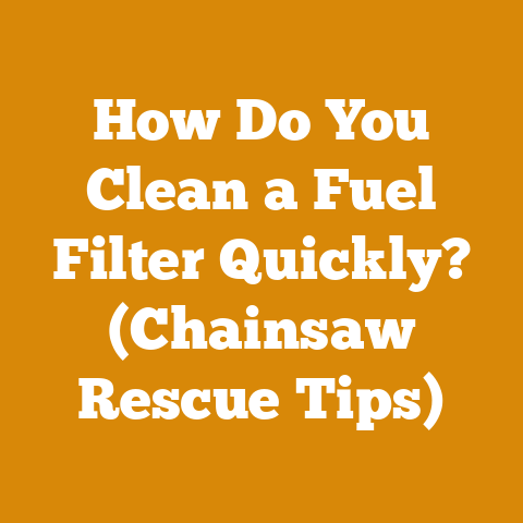 How Do You Clean A Fuel Filter Quickly? (Chainsaw Rescue Tips)