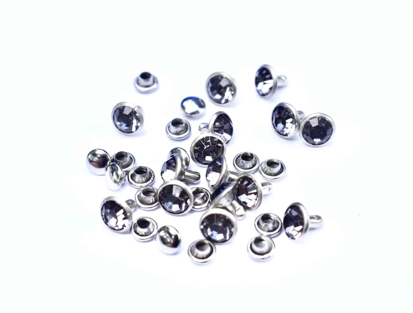 Black Diamond Crystal Rivets Chair & Chisel