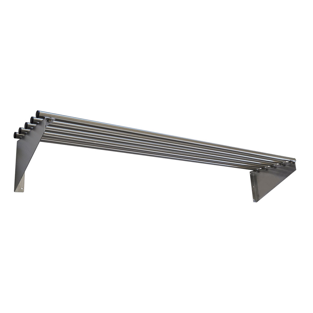 Stainless Steel Pipe Wall Shelf 1500 x 300mm deep Chairforce NZ