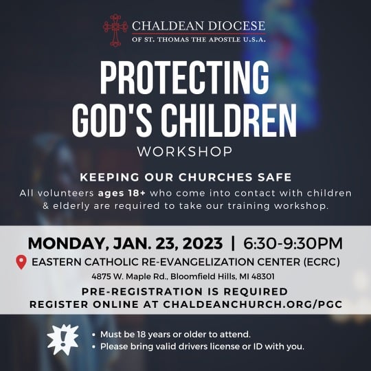 Protecting God's Children (PGC) (Copy) Chaldean Diocese of St. Thomas the Apostle U.S.A