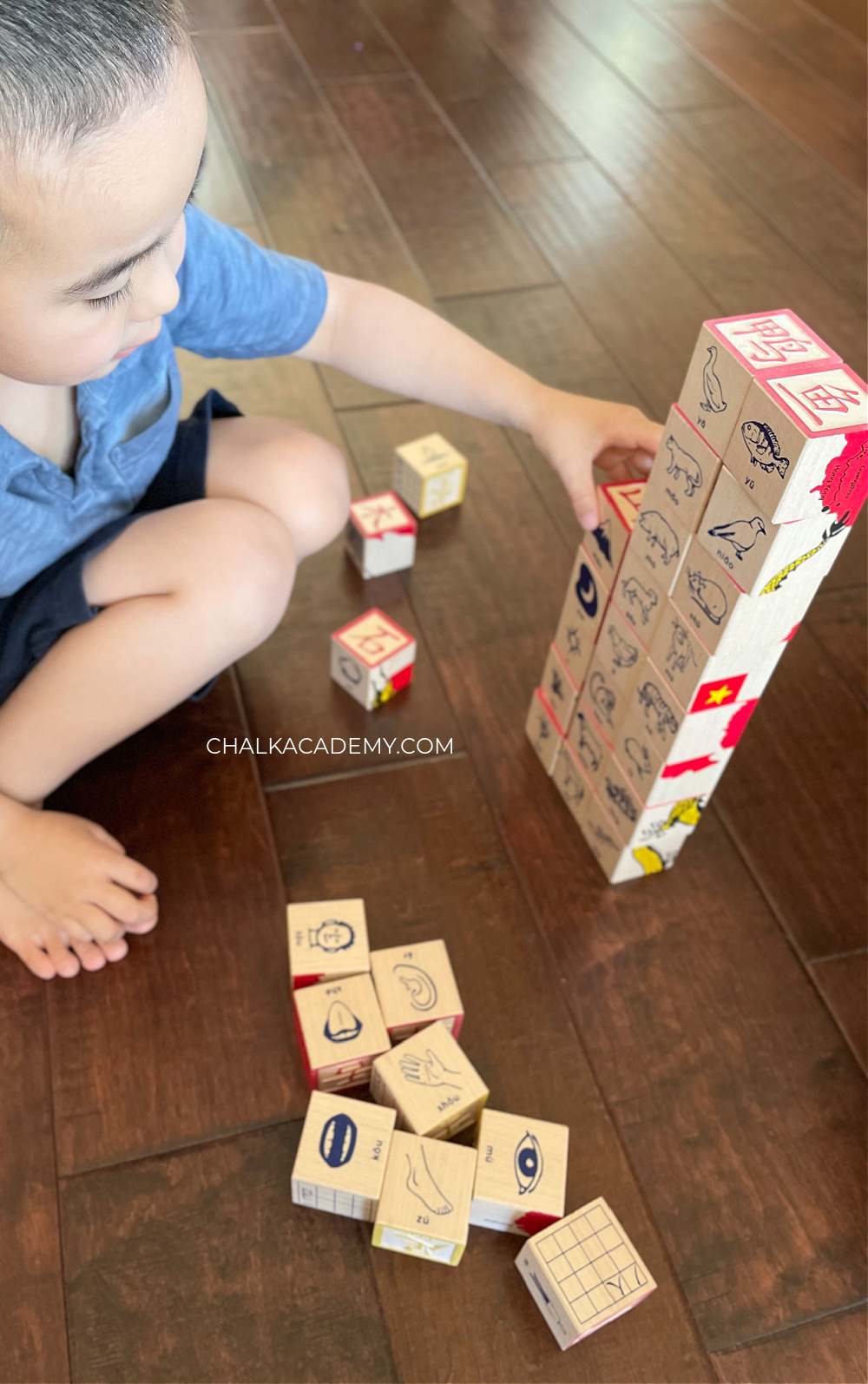 Uncle Goose Chinese Blocks for Playing, Building, and