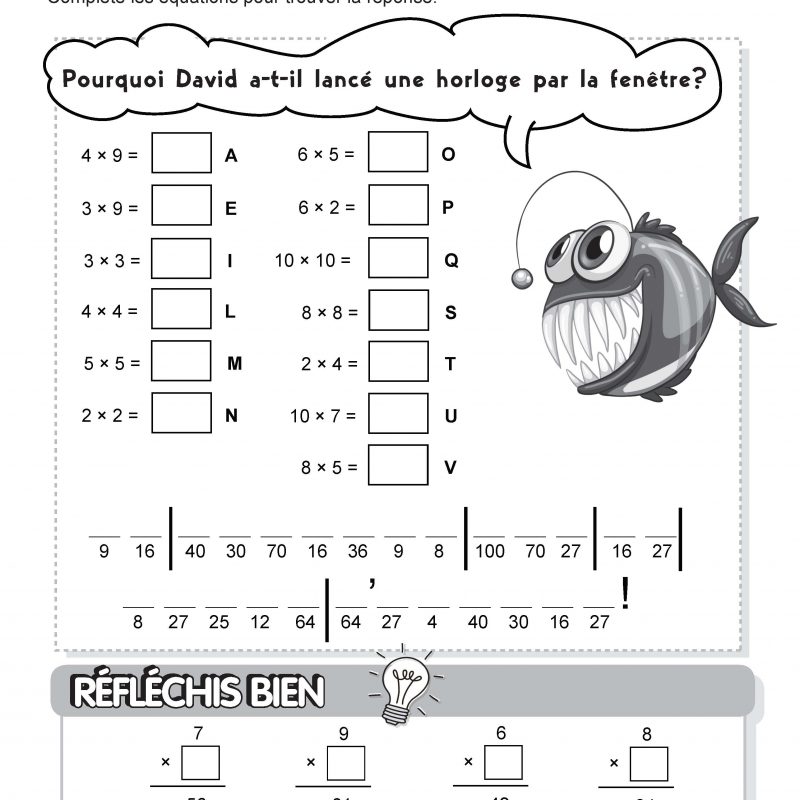 Canadian French Math Basics Grade 3 eBook Chalkboard Publishing