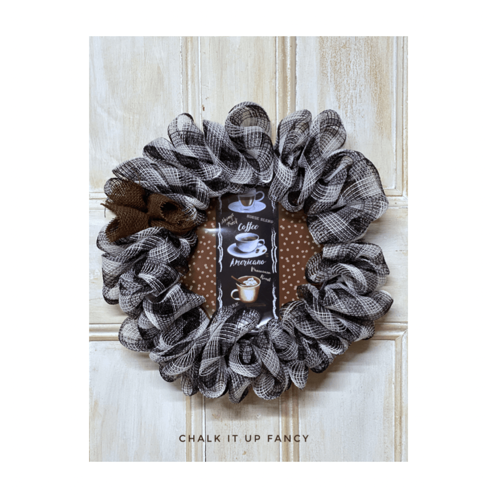 Dollar Tree Stove Burner Cover Wreath Buffalo Check Mesh Supply List