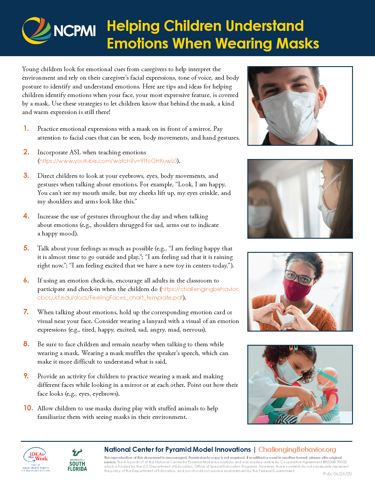Helping Children Understand Emotions When Wearing Masks National