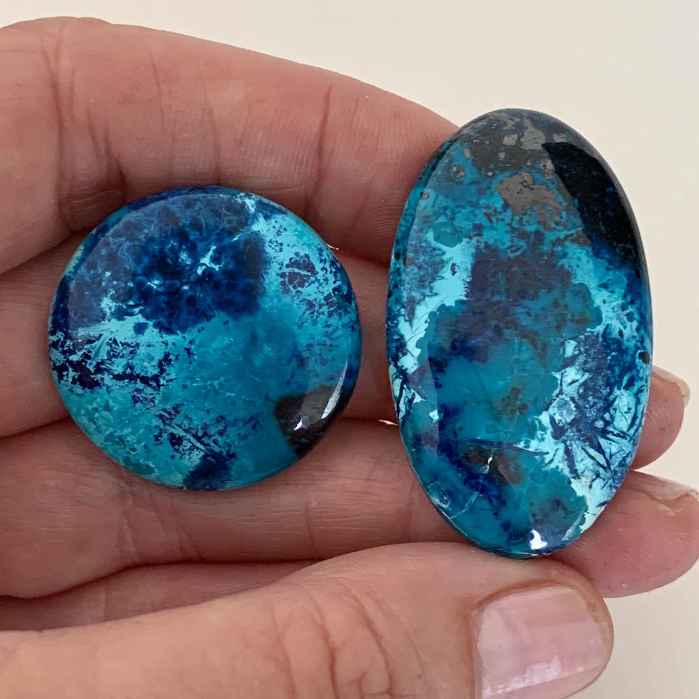 Shattuckite Cabochons 23 Pieces Per Pack 80cts • Chalmers Gems