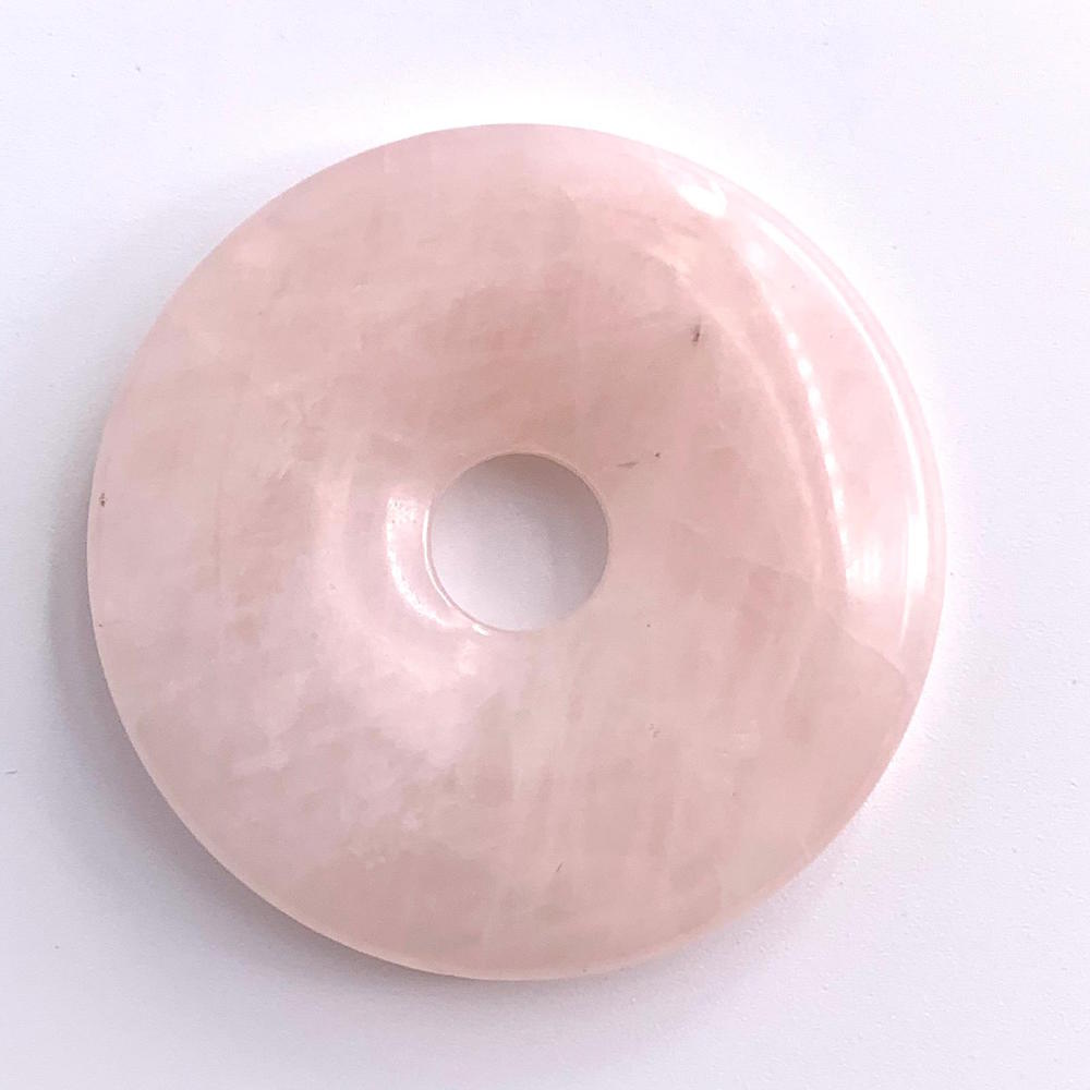 Rose Quartz Gemstone Donut 40mm 1 Piece • Chalmers Gems