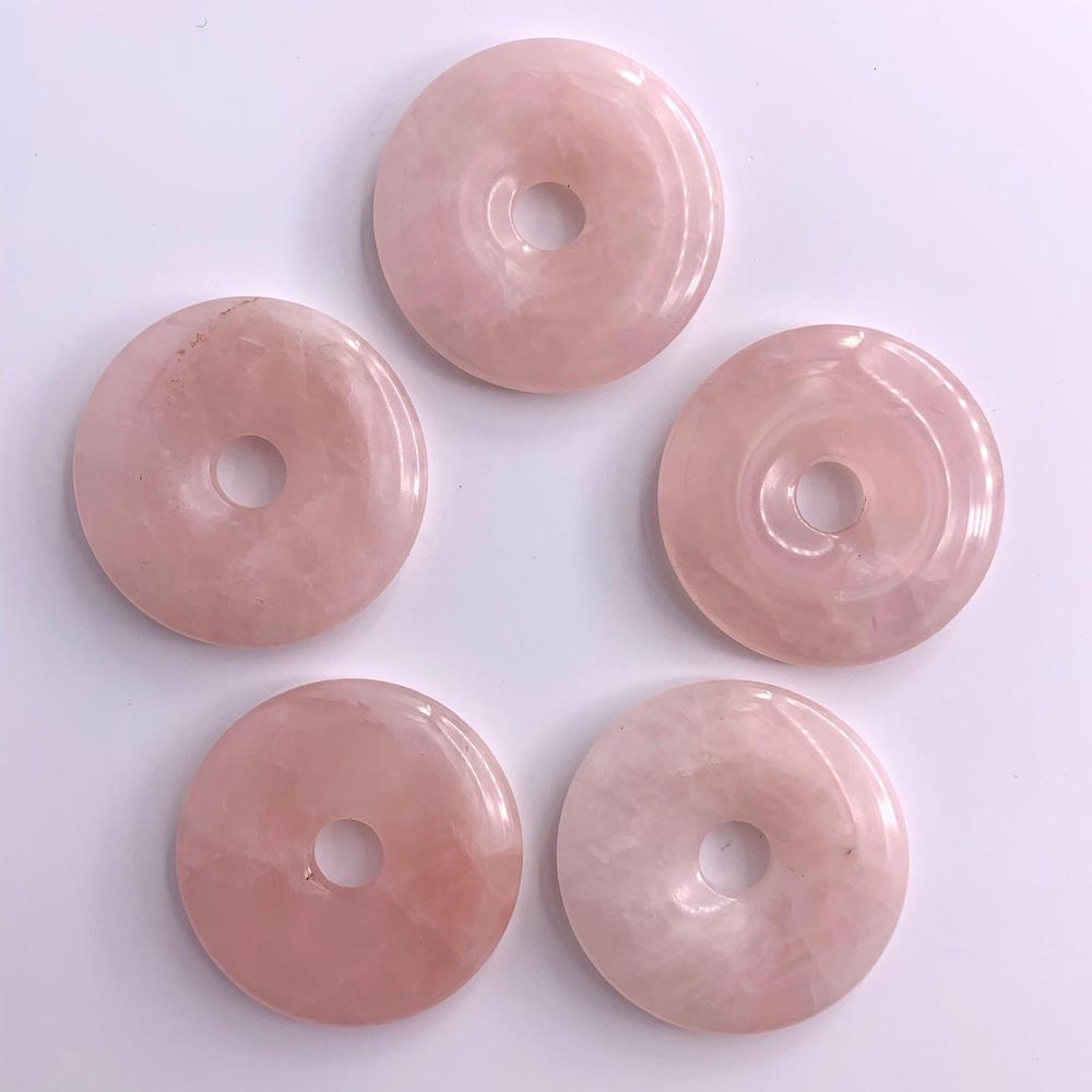 Rose Quartz Gemstone Donut 40mm 1 Piece • Chalmers Gems