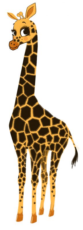 Gigi la girafe - Illustration pour enfant