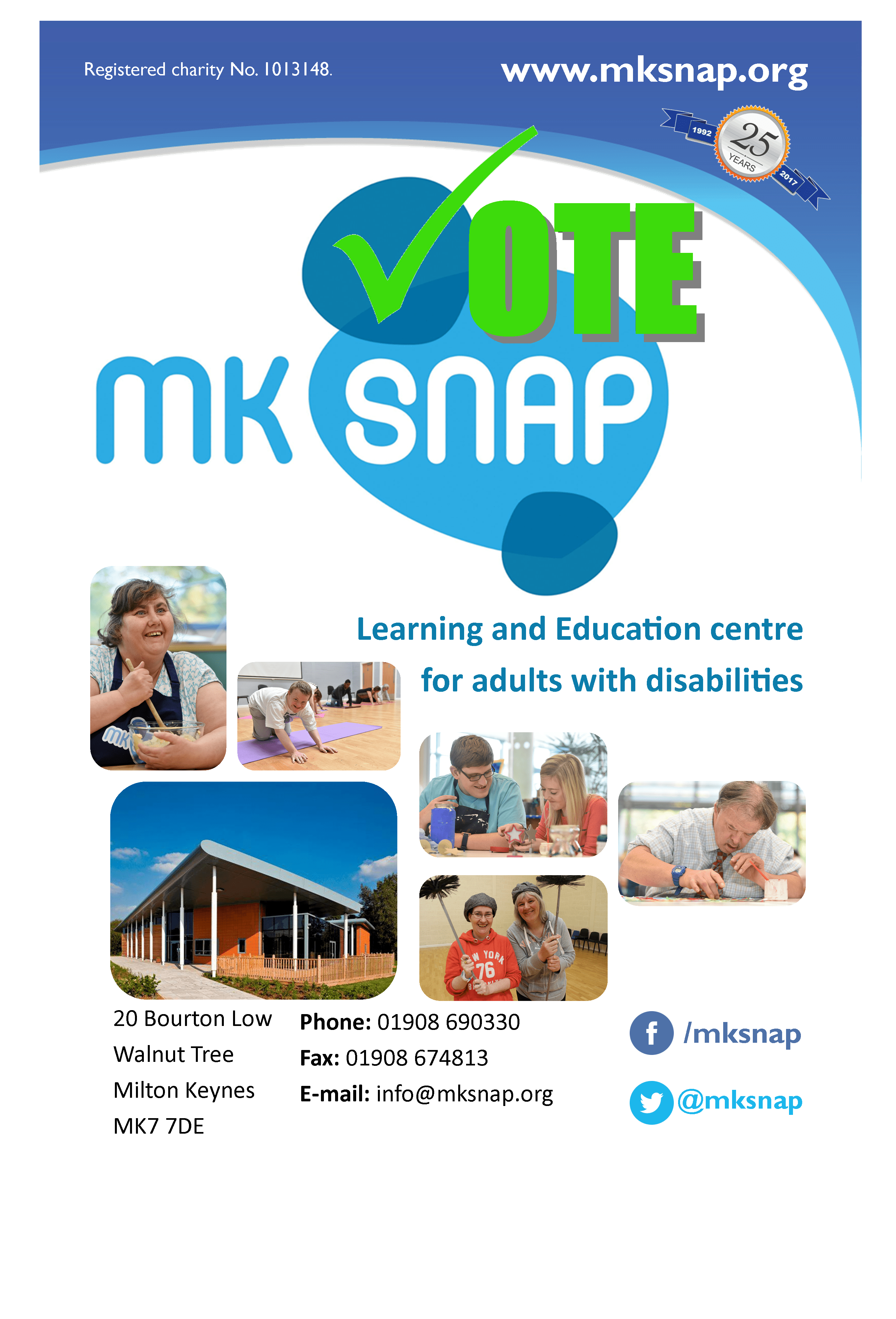MK Snap shortlisted for a chance to Shenley Church End’s Charity