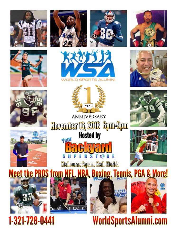 NOV 17 World Sports Alumni 1 Year Anniversary MORE