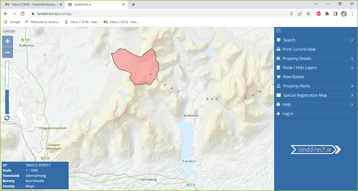 Frank Chambers Auctioneer Maumaratta, Ballycroy South, Co. Mayo