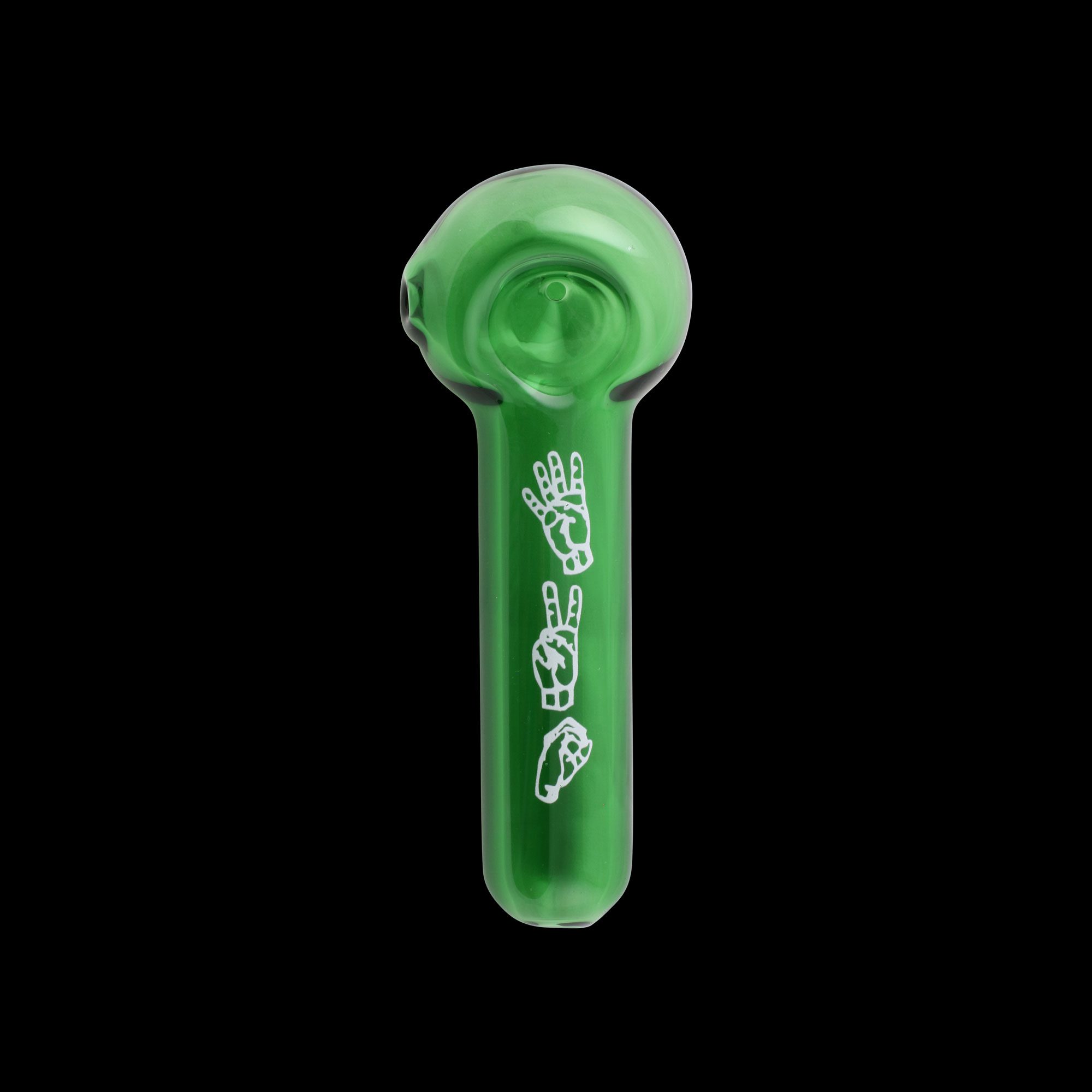 Sign Language Glass Pipe Chameleon Glass
