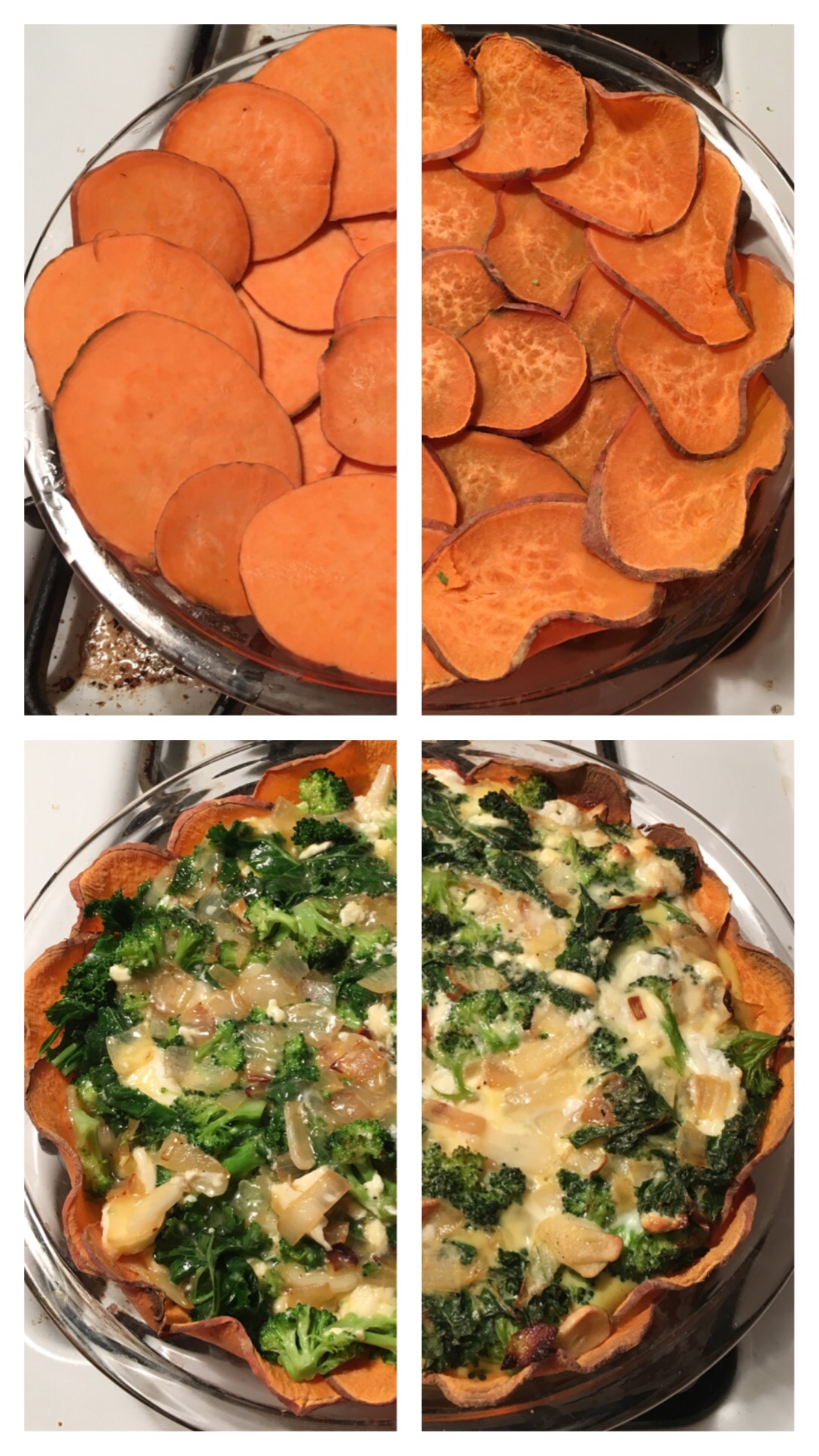 Broccoli Kale Quiche with Sweet Potato Crust Chameleon Kitchen