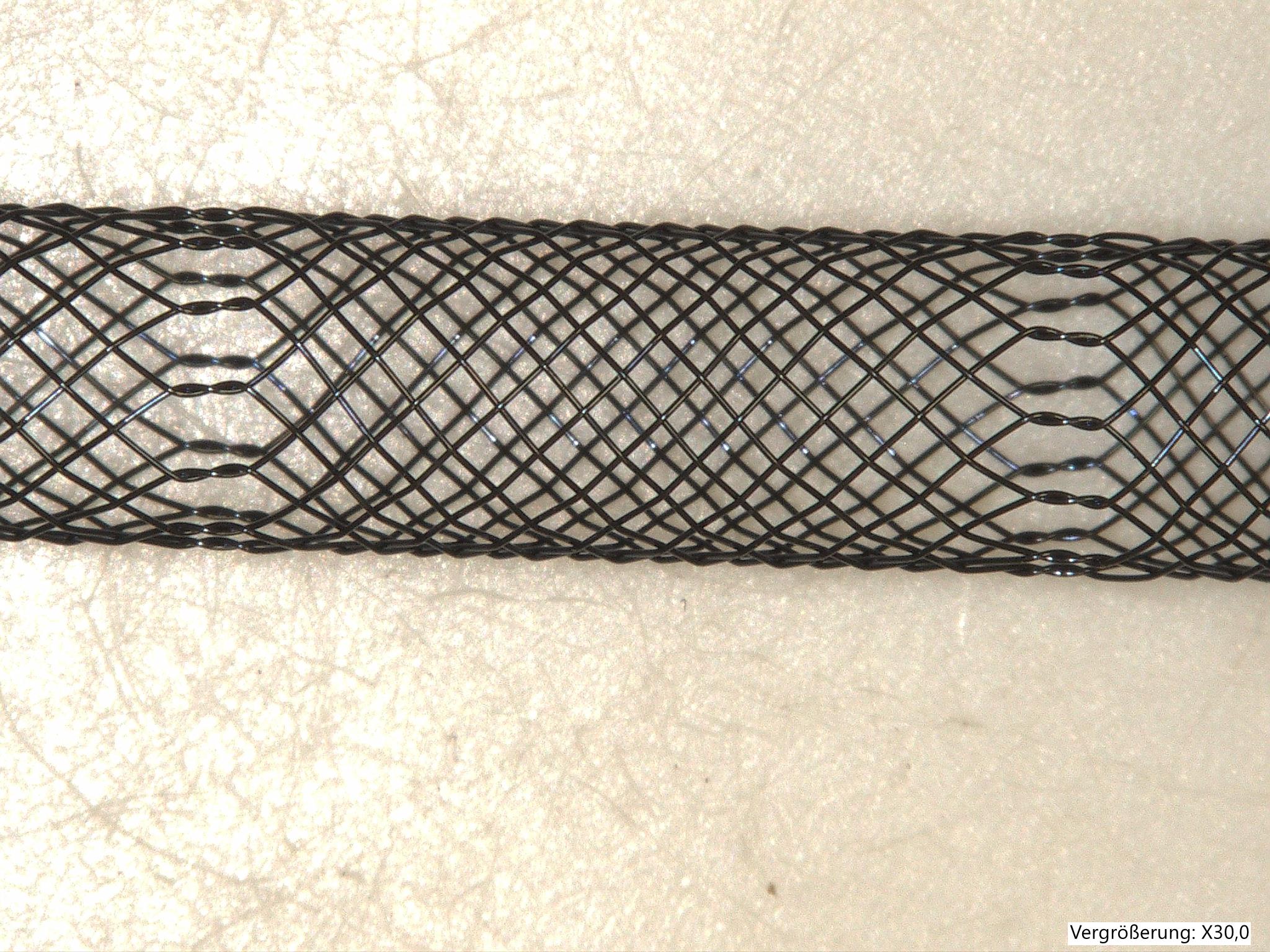 Braid, Nitinol, 4 mm ID, 24 Wires, 0.093 mm Wire, 2 Twists Over 10 mm
