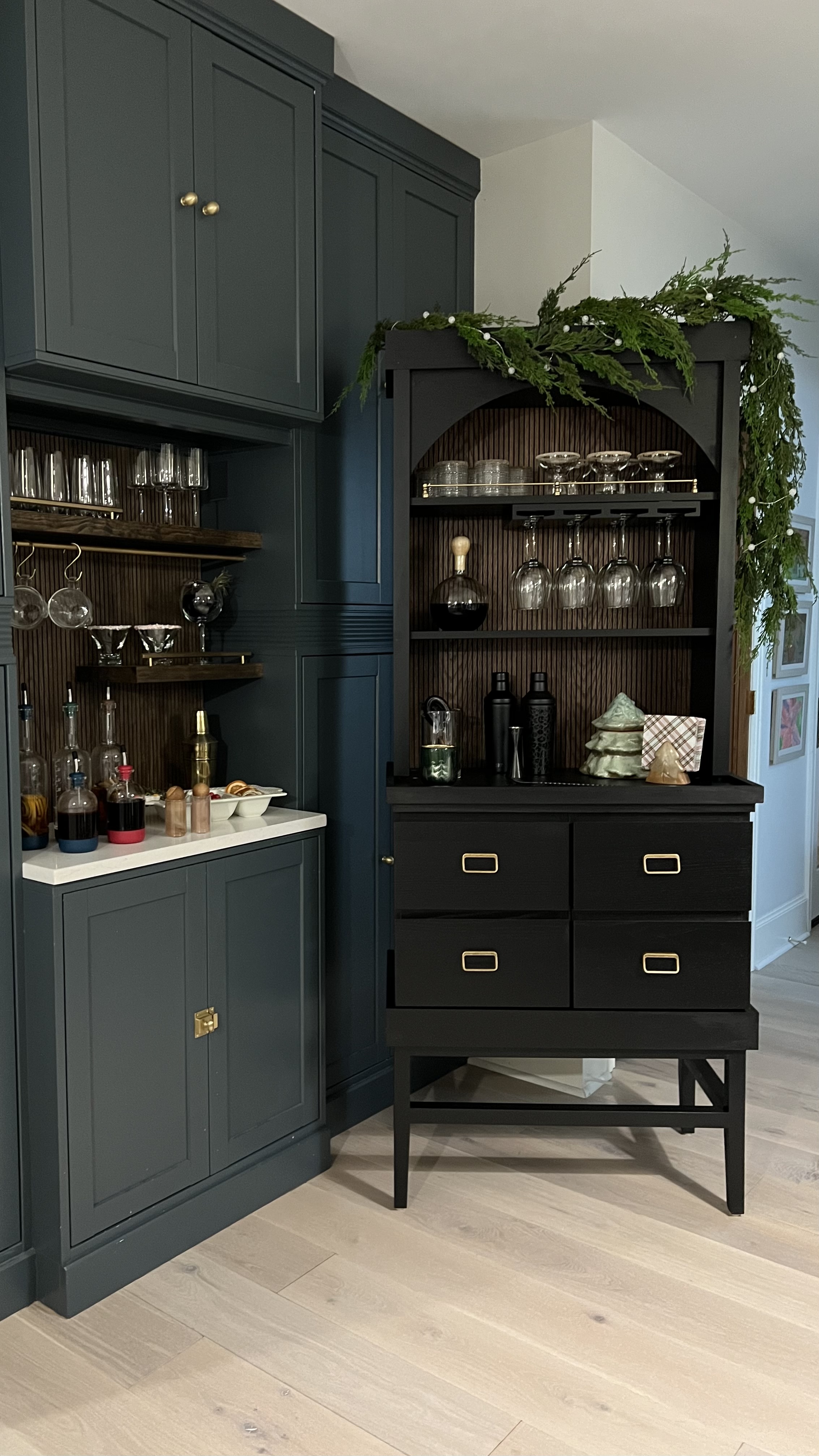 IKEA Bar Hack and a Holiday Cocktail Party Champagne Chaos