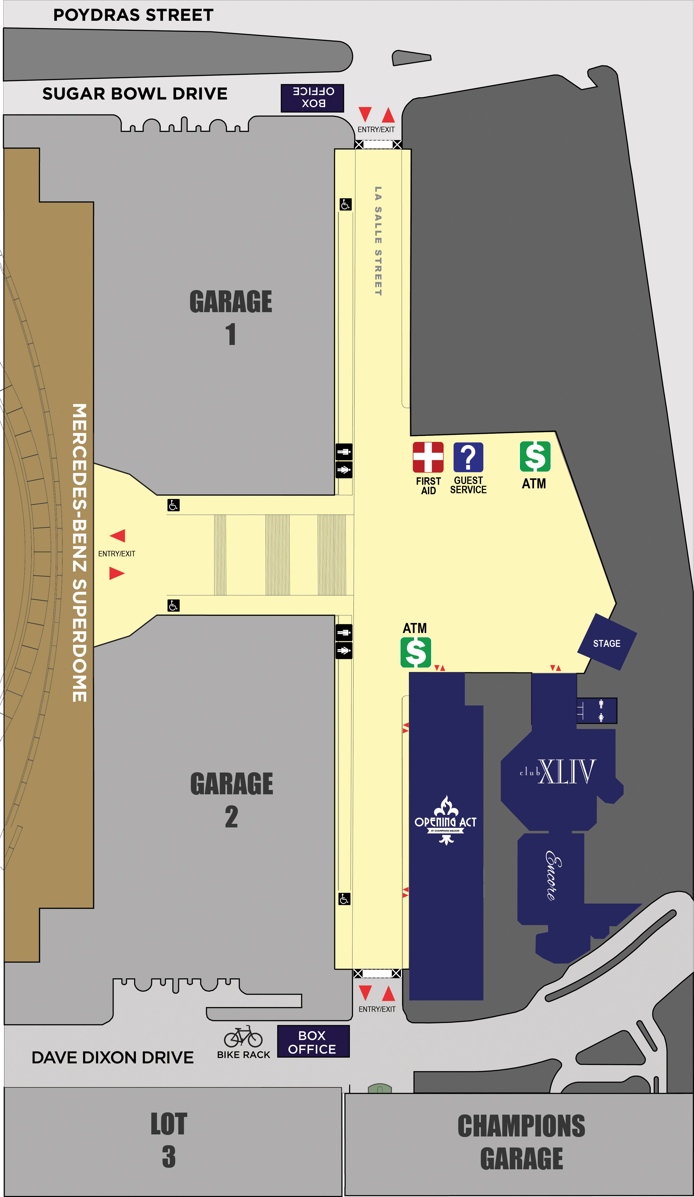 Superdome Parking Garage Layout alter playground
