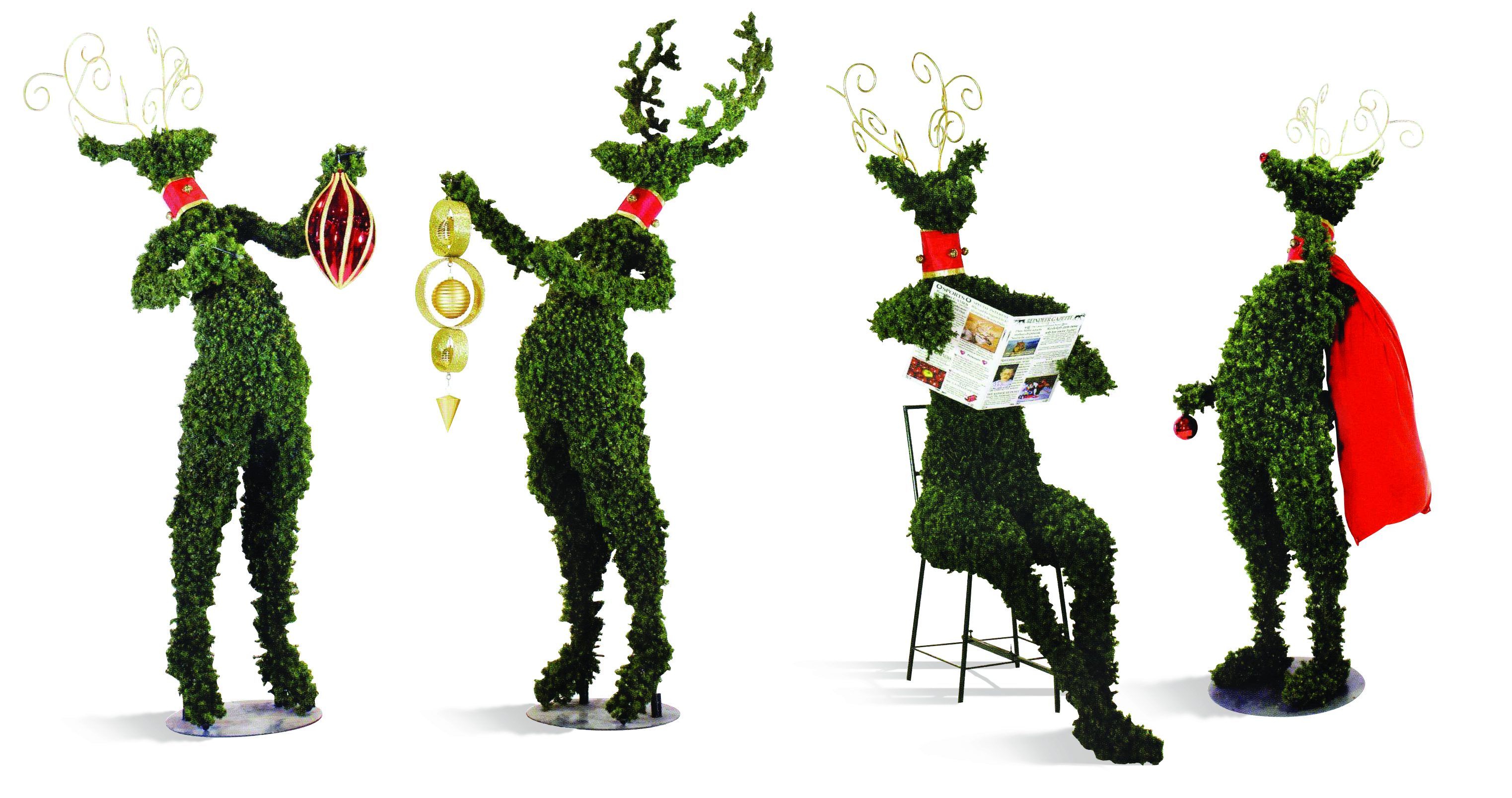 Top 28 Topiary Reindeer 80cm topiary reindeer with white led lights