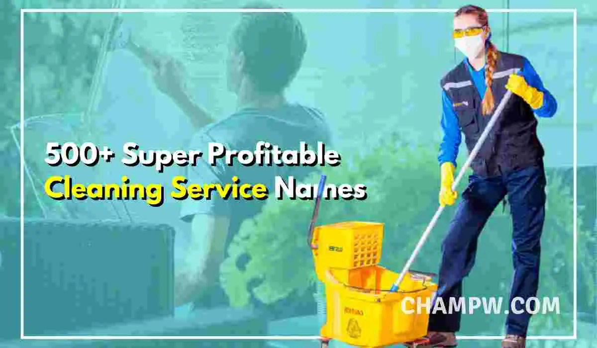 500+ Super Profitable Cleaning Service Names In 2023