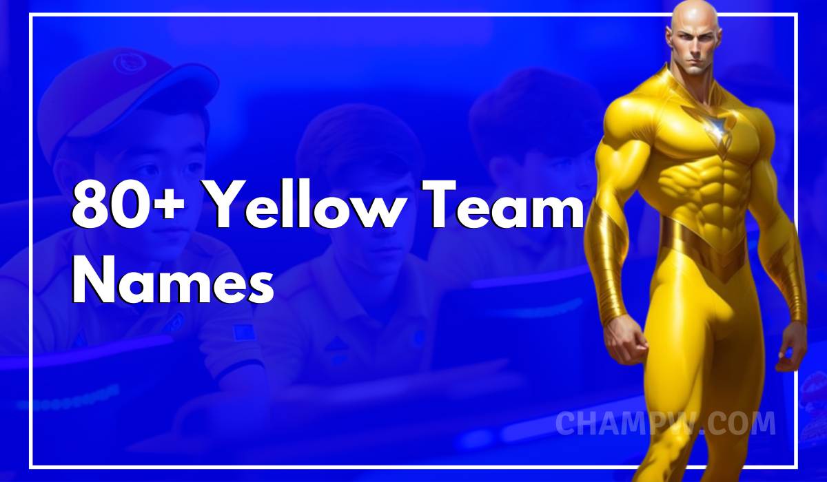 80+ Yellow Team Names That'll Make You Shine!
