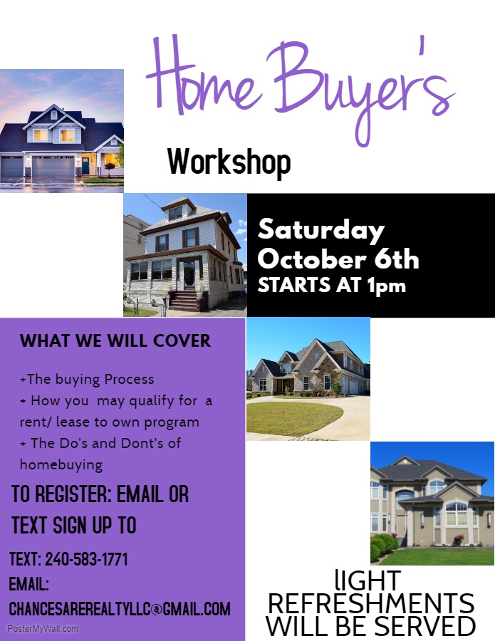 Try before You Buy..... Chances Are Realty 3017762444