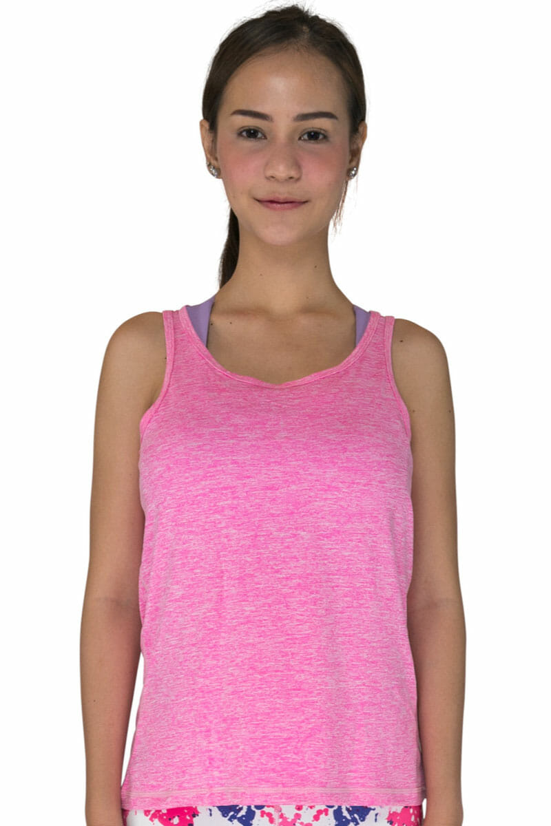 Lightweight CoverTank in Pink by Chandra Yoga & Active Wear