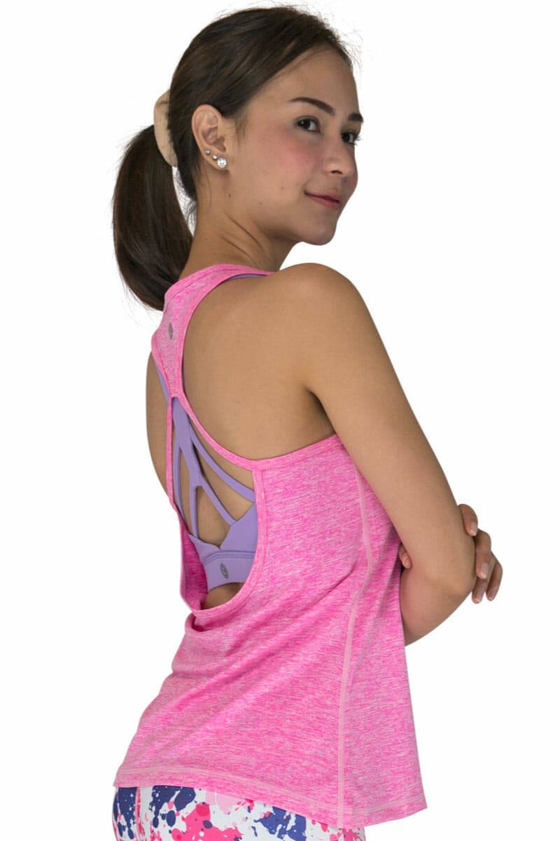 Lightweight CoverTank in Pink by Chandra Yoga & Active Wear