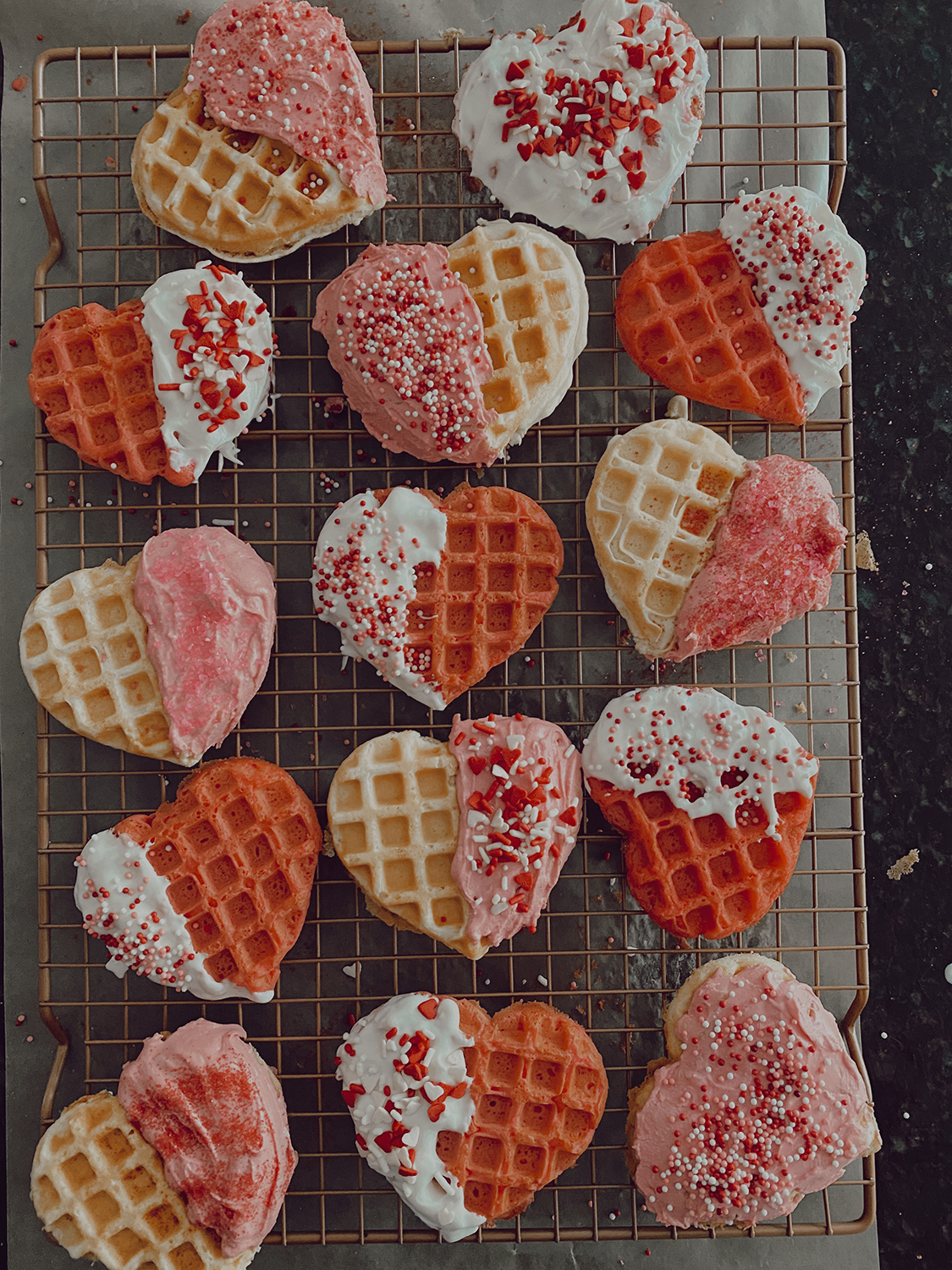 Valentine’s Day Heart Waffles