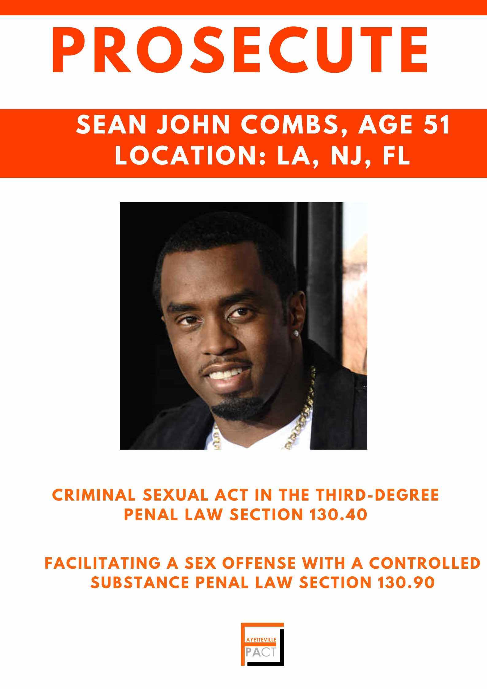 Petition · Prosecute Sean John Combs (P . Diddy) United States