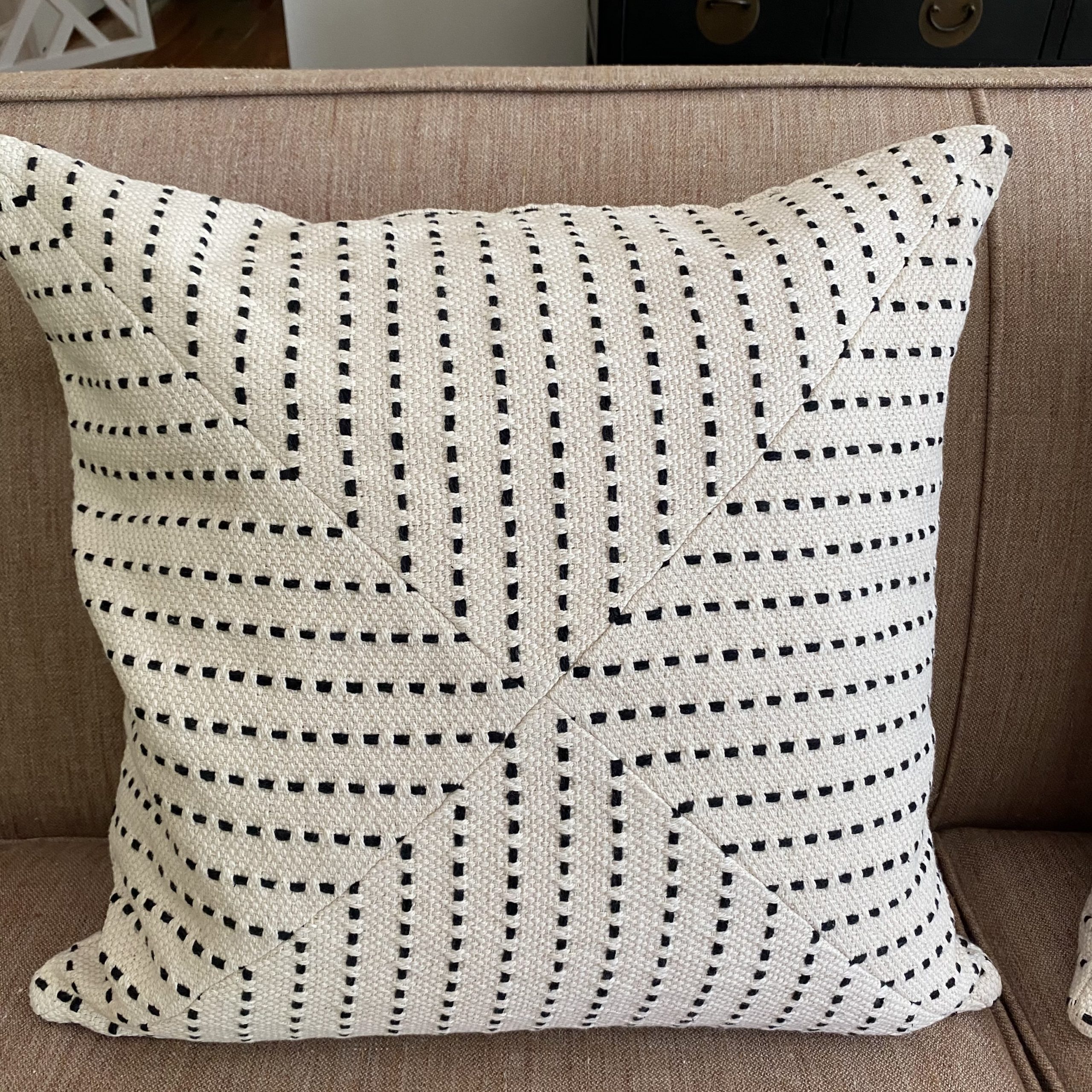 Pair CB2 Black & White Pillows Changover Sales