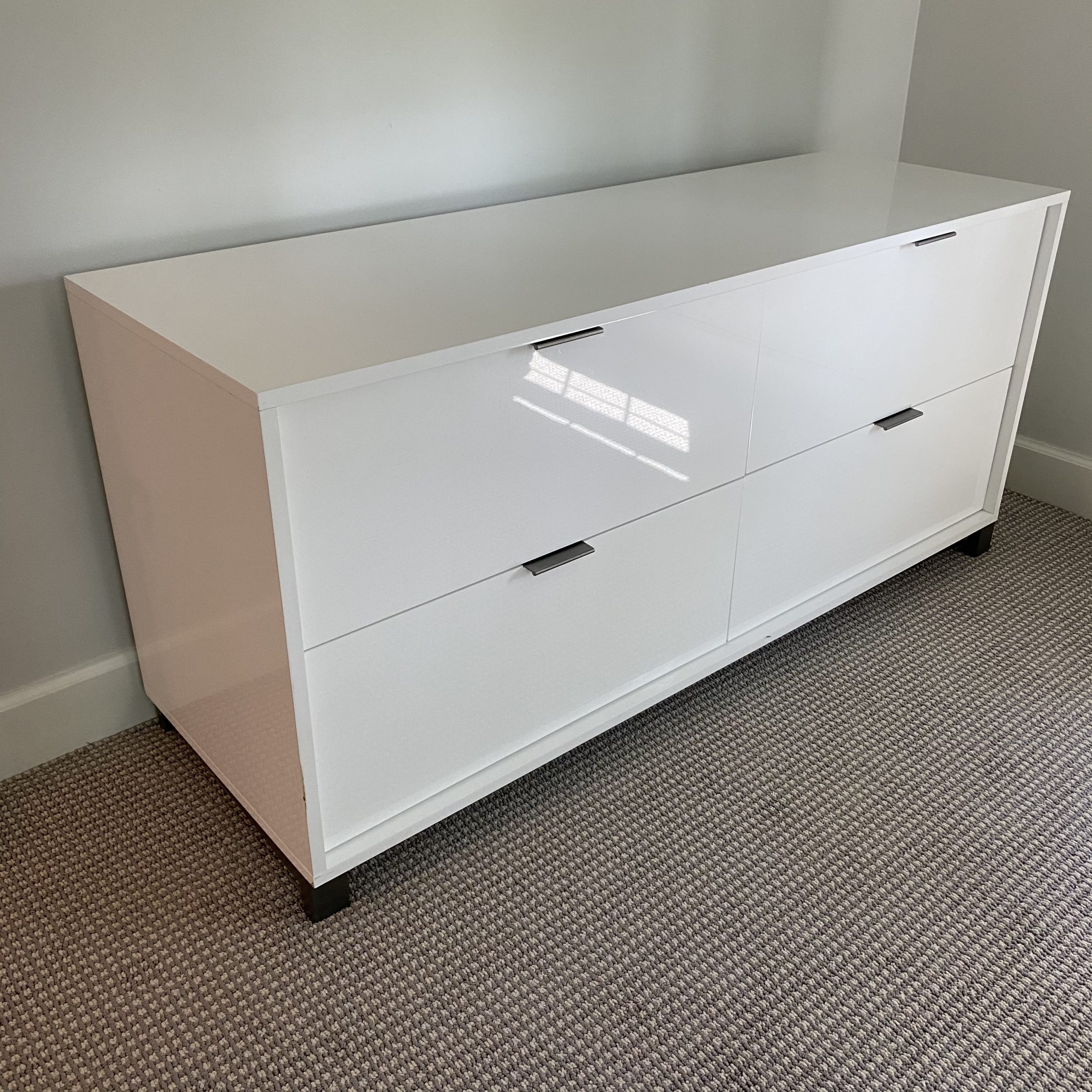 Modern Lacquered White Dresser Changover Sales