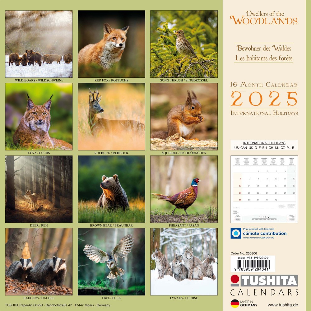 Dwellers of Woodlands Wall Calendar. 2025 Edition is in Stoc Dwellers of Woodlands Wall Calendar. 2025 Edition is in Stoc
