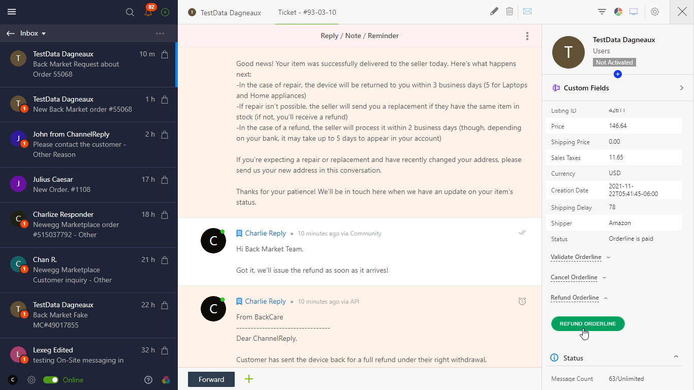 Onsite Support Integration with Amazon, eBay, Etsy & More