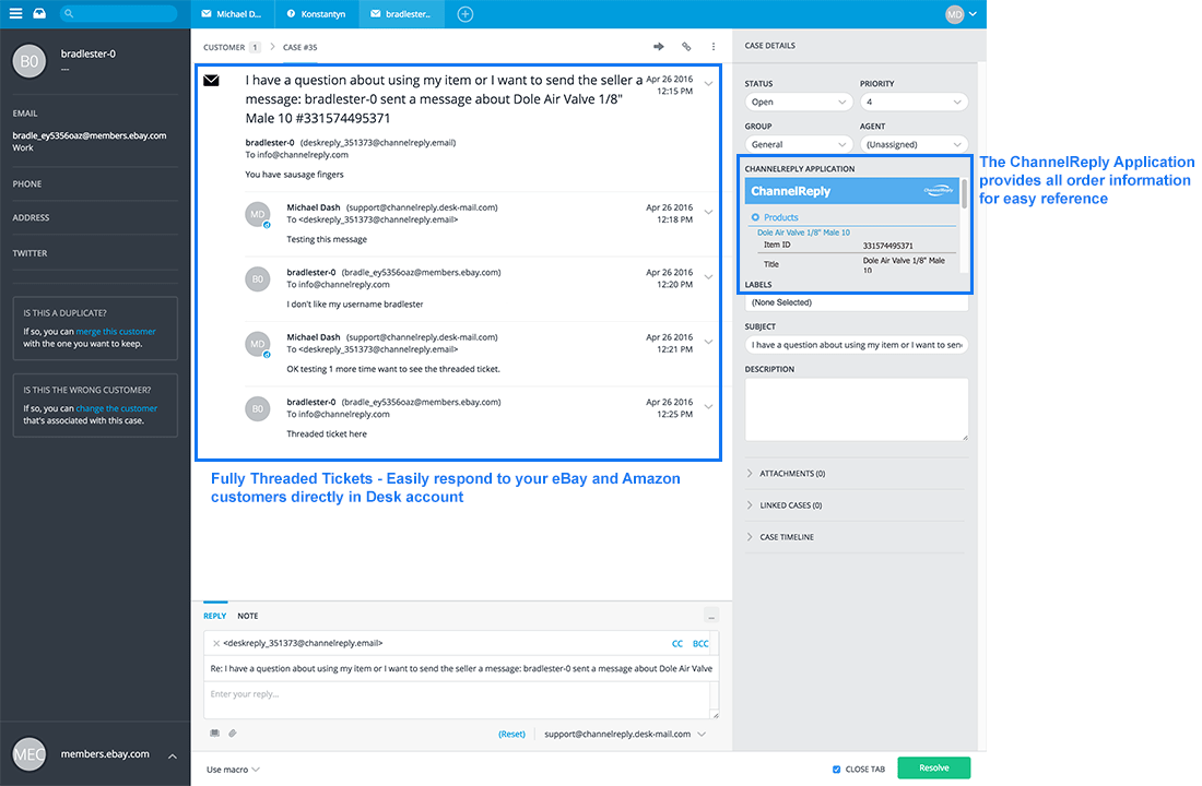 Better Customer Service for Amazon and eBay with