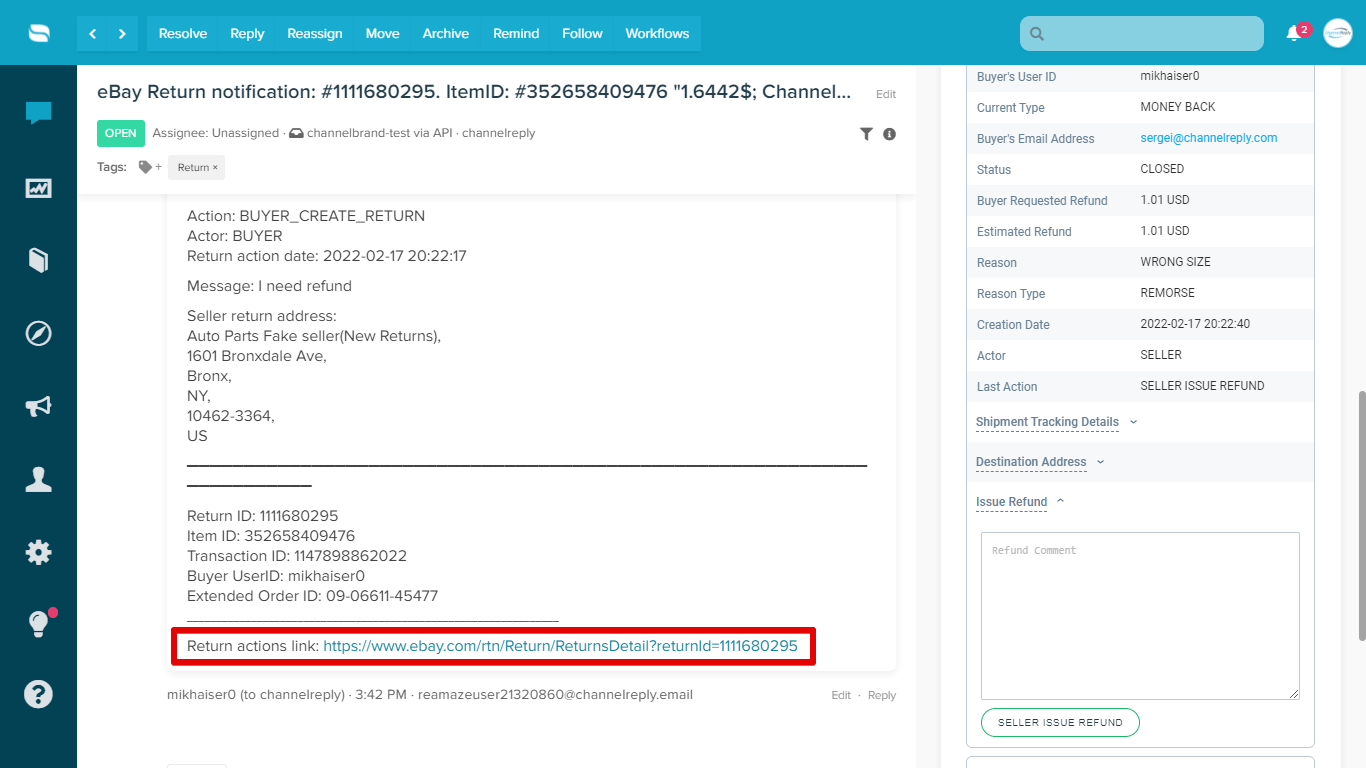 eBay Resolution Center Support from Your Helpdesk