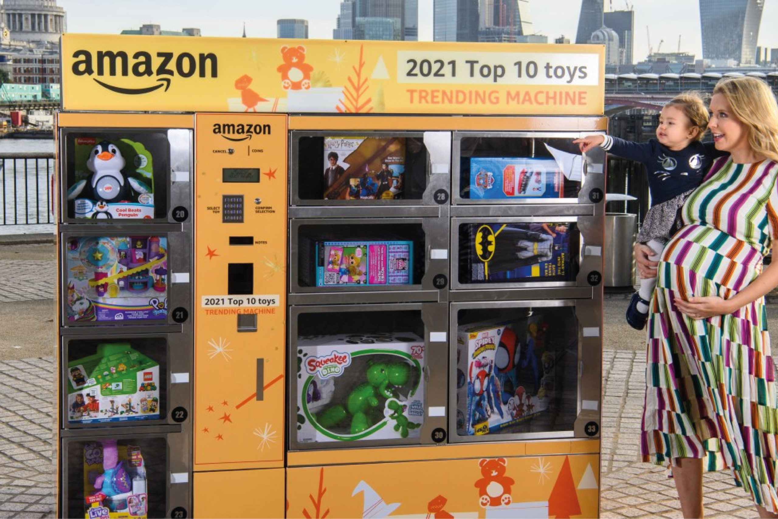 Amazon reveal 2021 top ten toys inside vending machine ChannelX