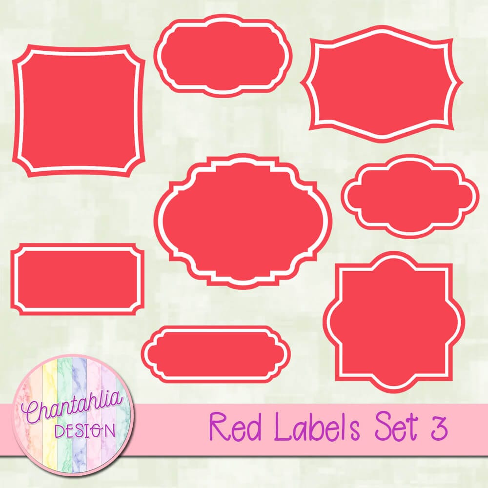 Red Labels Set 3 Chantahlia Design