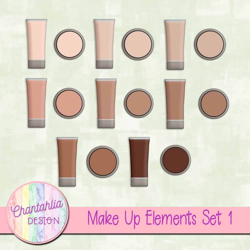 Free Make Up Elements for Digital Scrapbooking and other Crafts