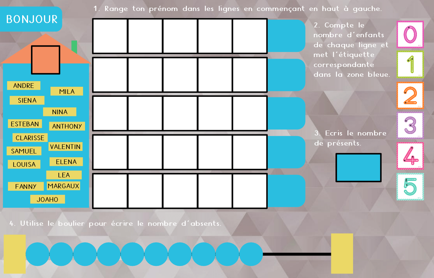 La maternelle de ToT MHM RITUEL DE PRESENCE EN GS (PERIODE 3)