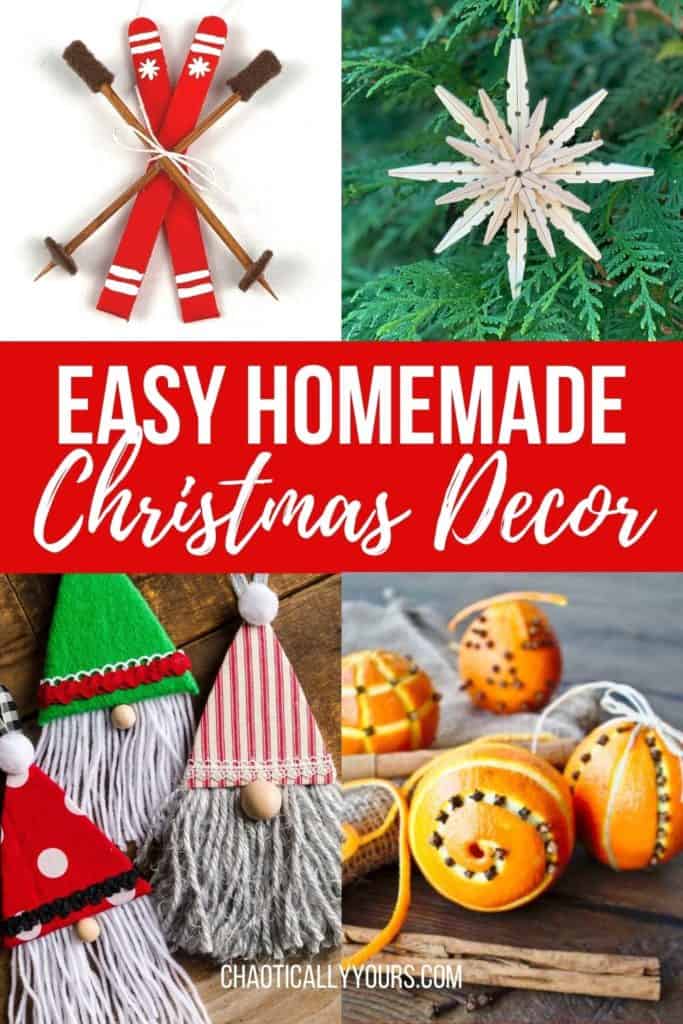 Easy Homemade Christmas Decorations Chaotically Yours