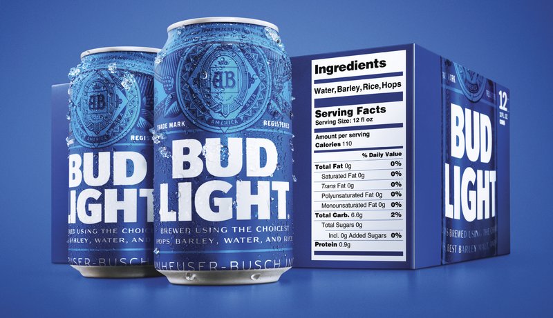 Bud Light Debuts Bigger Nutrition Labels