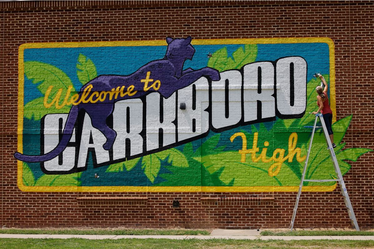 Carrboro High School Adds New Mural Ahead of New School Year