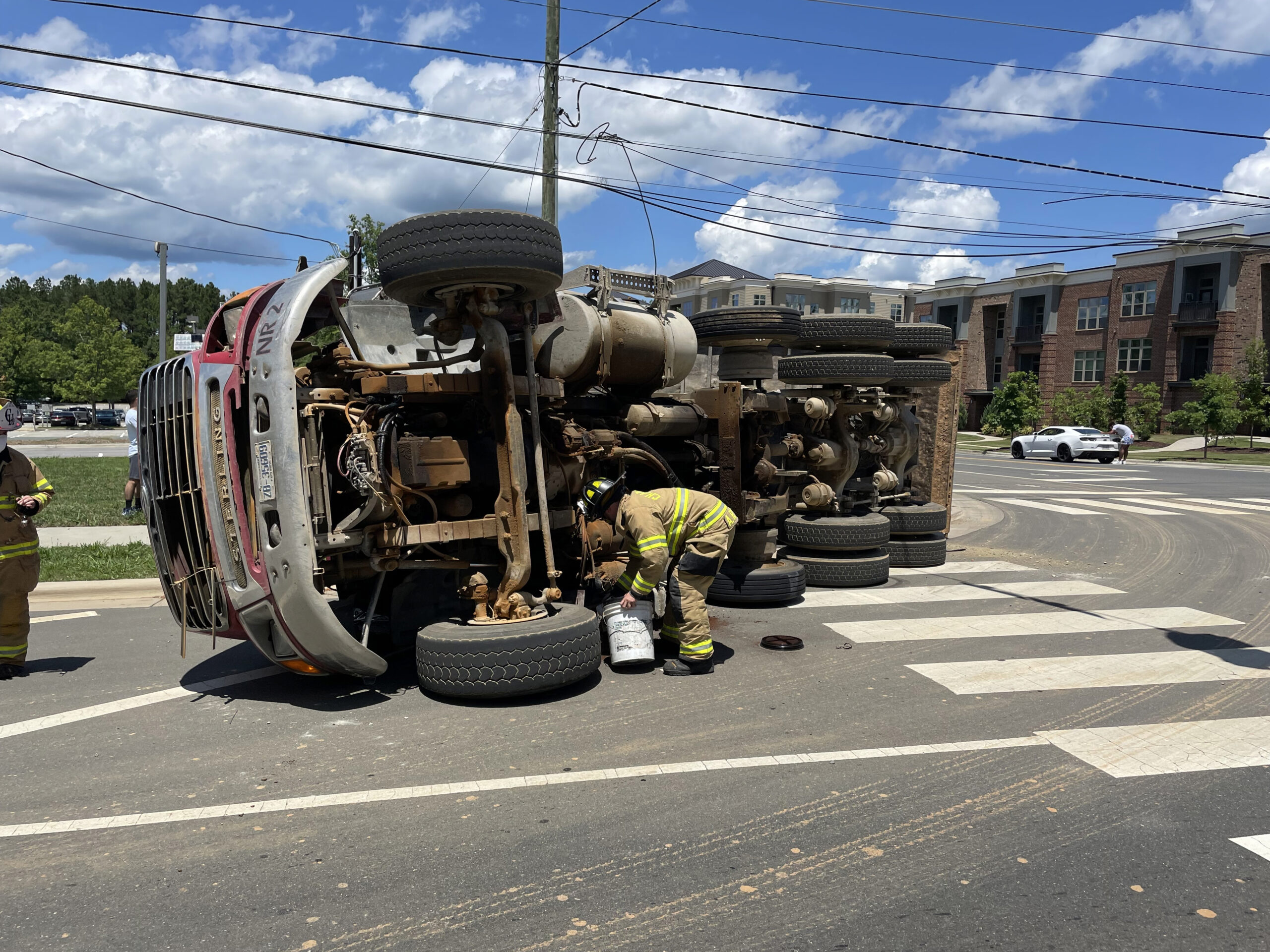 Chapel Hill Police Wrecked Dump Truck Causes Lane Closure