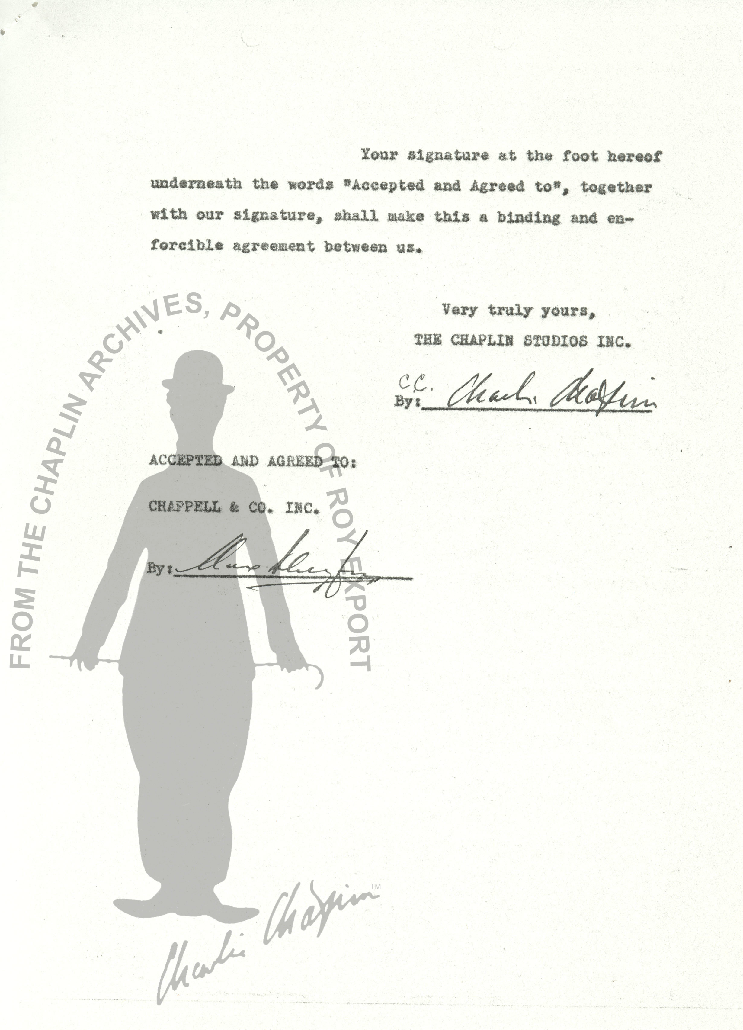 Search Search [Contract] 1947 June 19 [Los Angeles for] Chappell