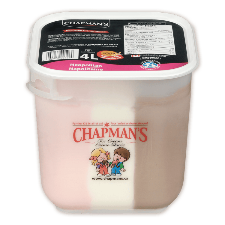 Neapolitan Ice Cream (Gluten Free) 2 L Tub Chapman's