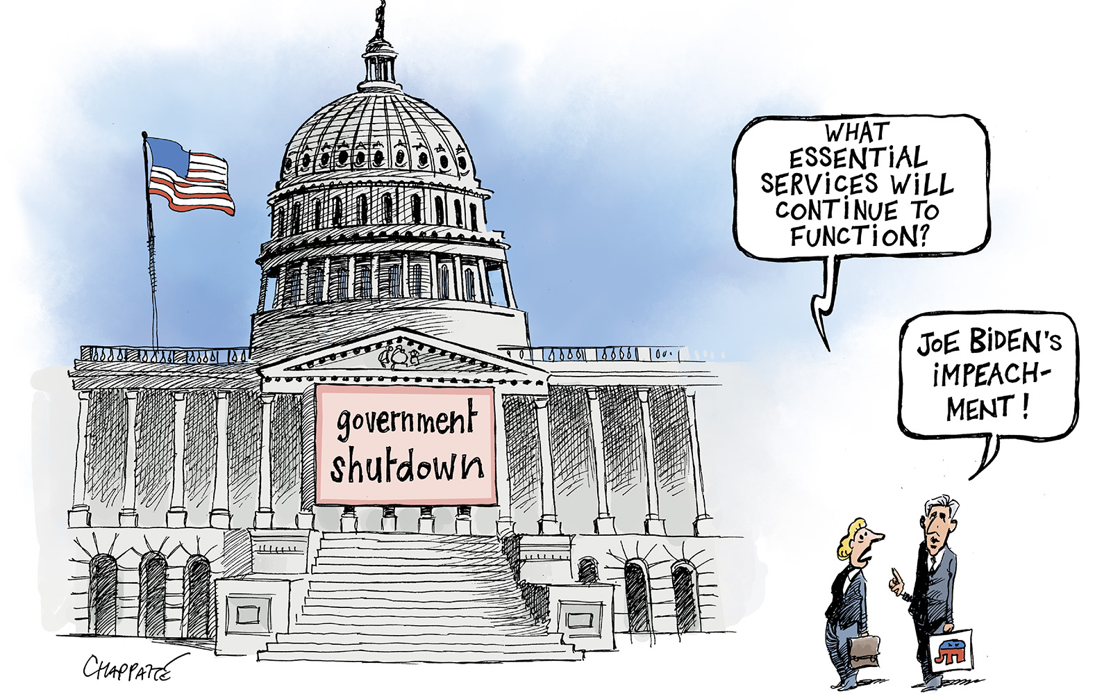 Government Shutdown Globecartoon Political Cartoons Patrick Chappatte