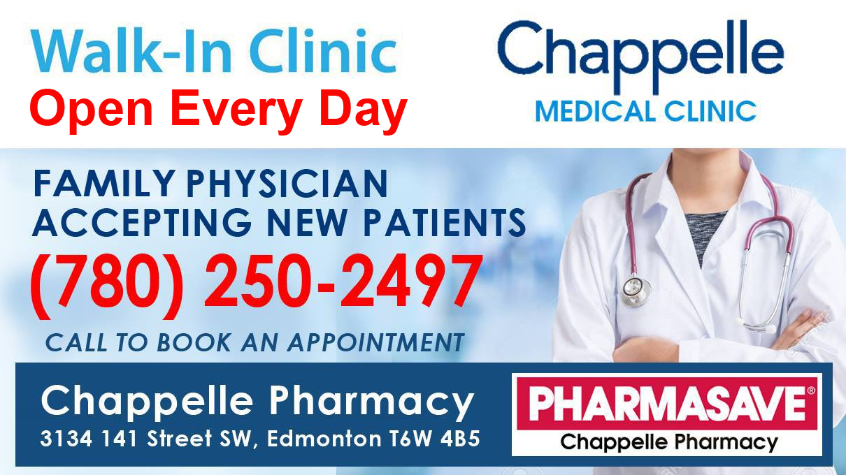 Family Physician Accepting New Patients Chappelle Pharmasave Edmonton