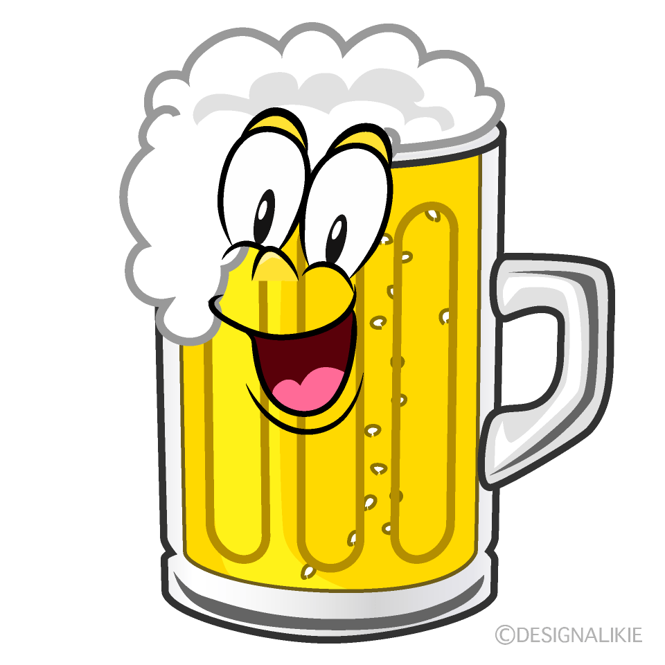 Free Surprising Beer Cartoon Clipart Image Charatoon