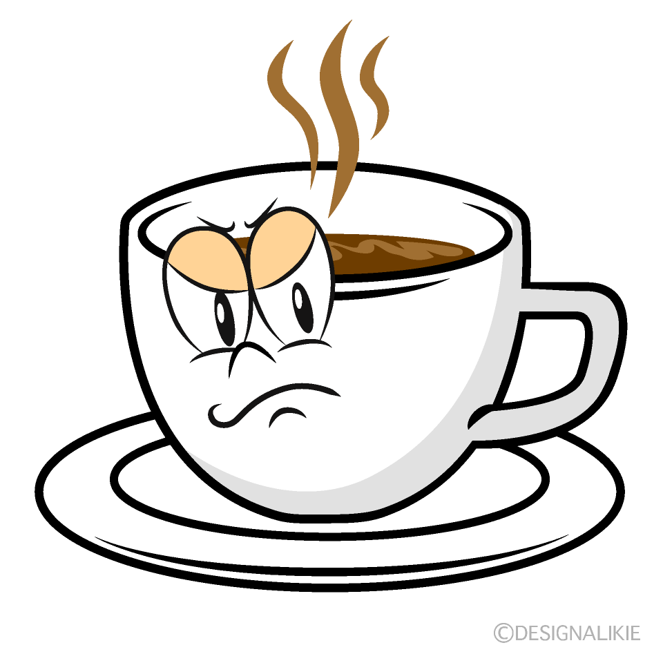 Free Angry Coffee Cartoon Clipart Image Charatoon