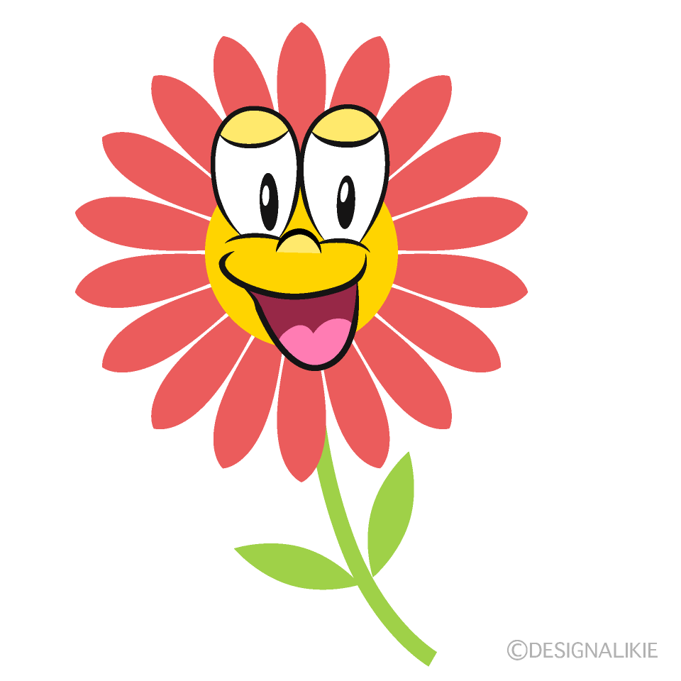 Free Smiling Flower Cartoon Image｜Charatoon